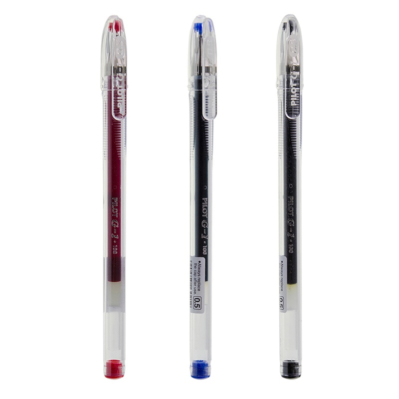 日本PILOT百乐笔G1中性笔0.5考试水笔签字黑红蓝色g1笔芯替芯ins