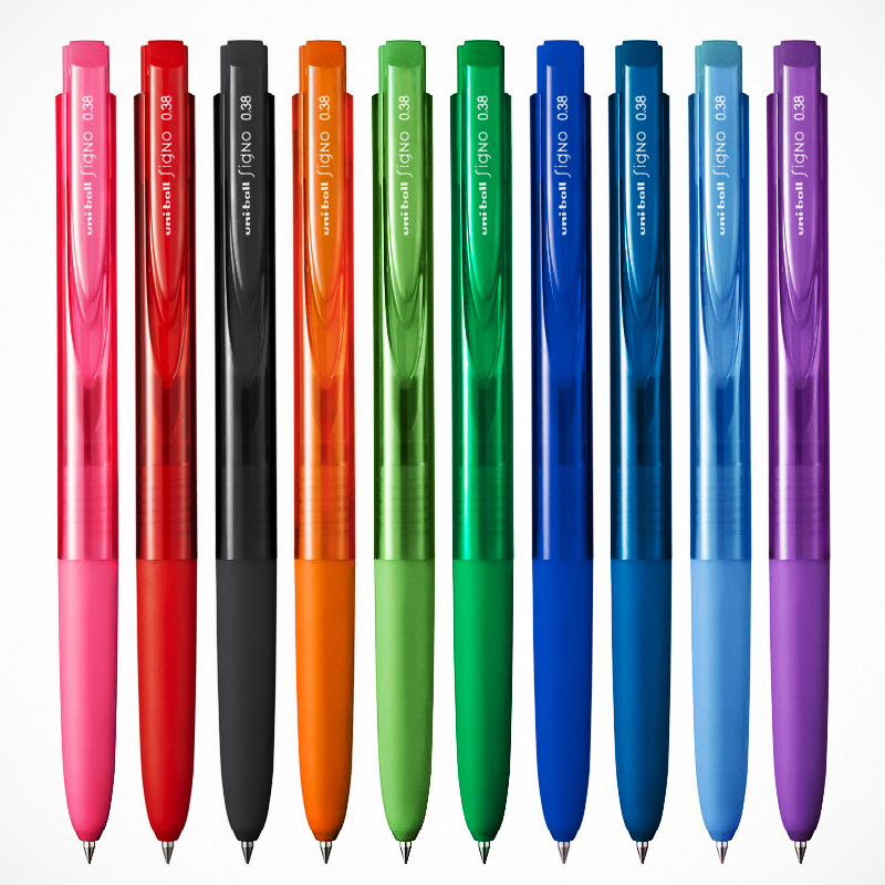 UNI三菱中性笔umn-155-38 彩色水笔0.38MM签字笔