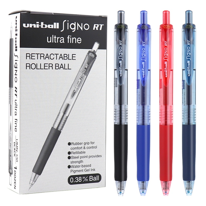 UNI三菱彩色水笔UMN-138/按动0.38mm中性笔签字笔