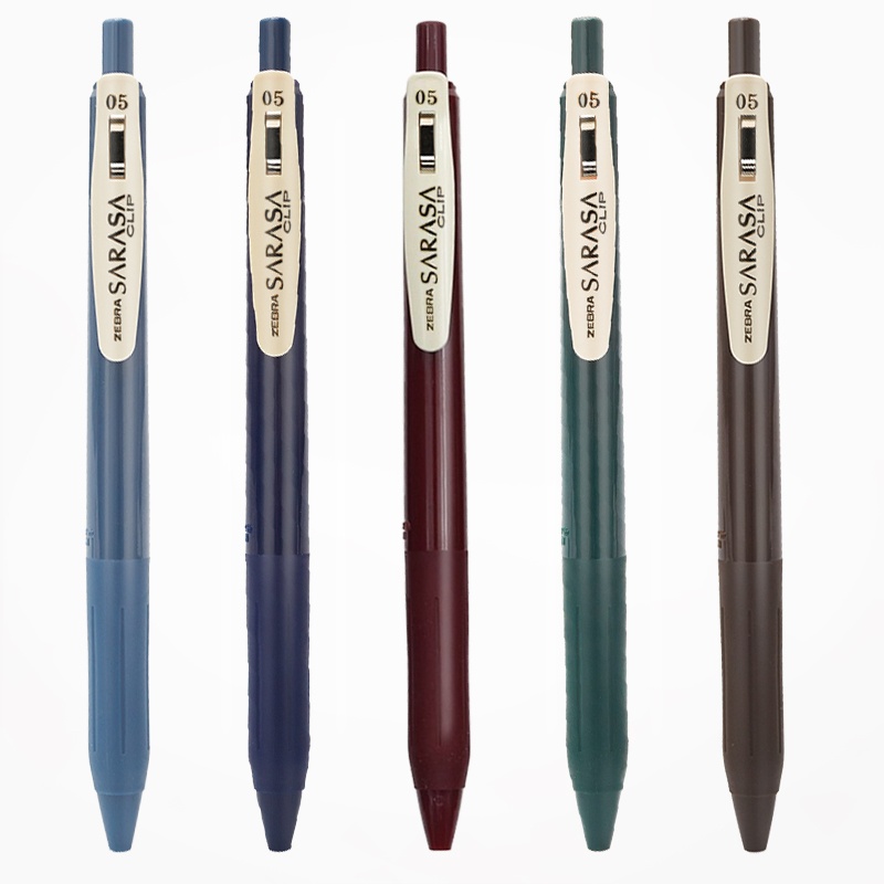 ZEBRA斑马JJ15复古色SARASA按动彩色中性笔水笔0.5