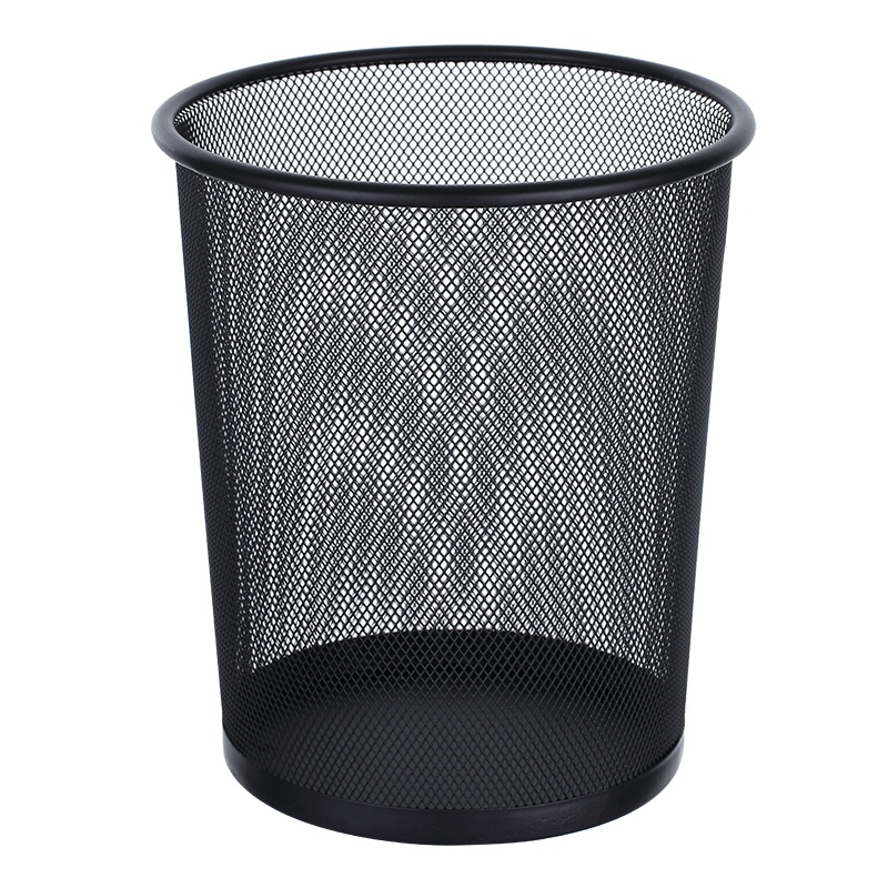 得力9189 金属网纹纸篓 卫生间垃圾桶 厨房客厅家用垃圾桶清洁桶