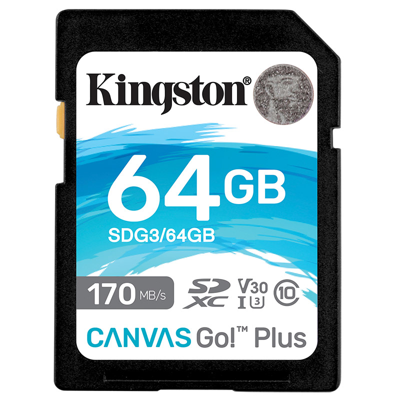 金士顿64G内存卡 数码相机存储卡 4K微单反摄像机高速读取170MB/s