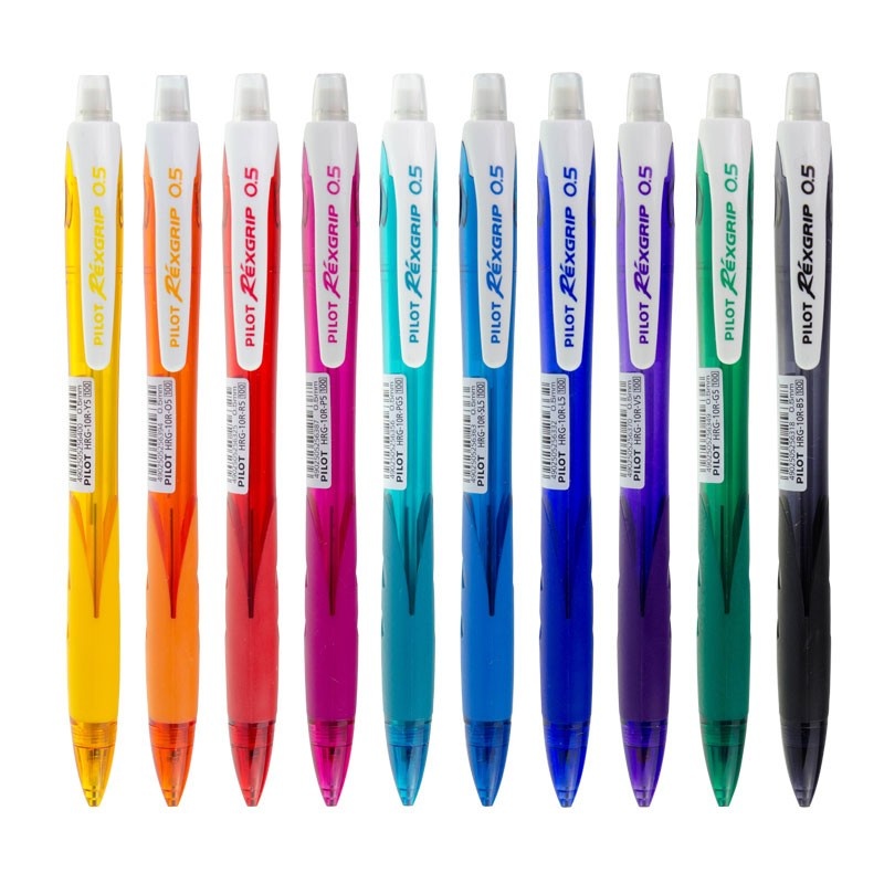 日本PILOT百乐彩色杆自动铅笔0.5活动铅带橡皮擦头HRG-10R